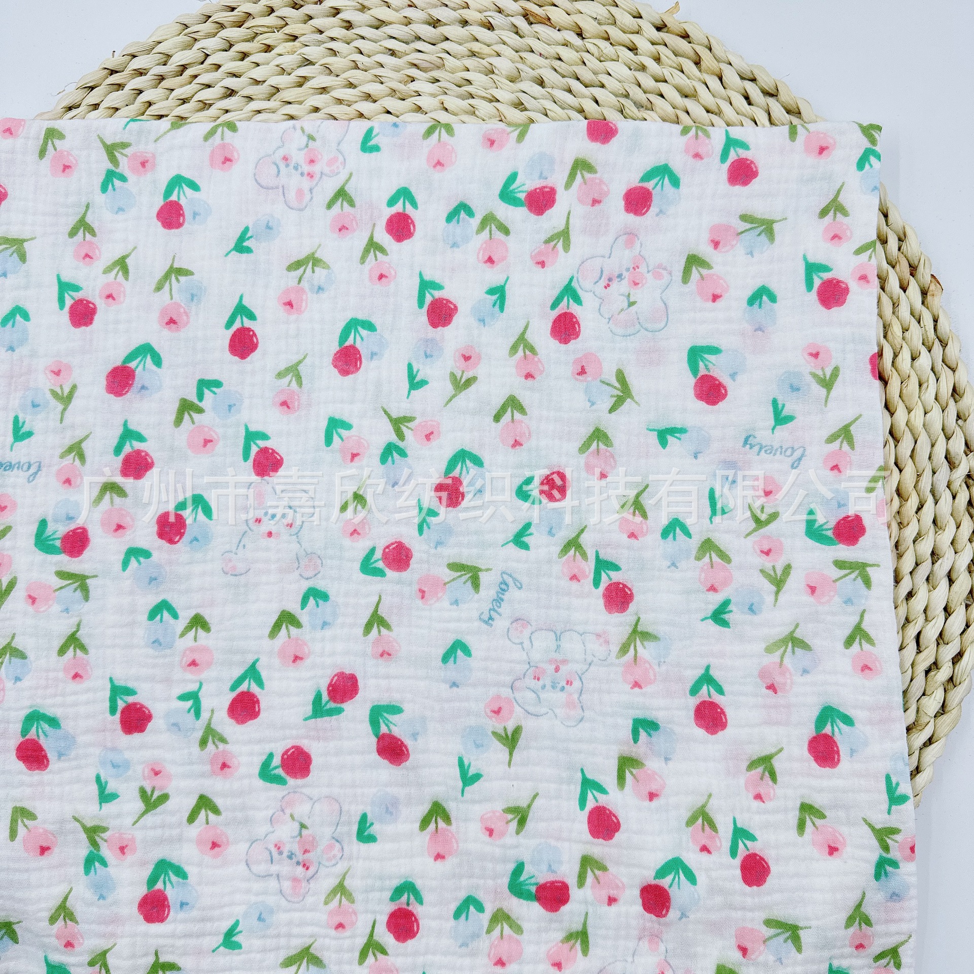 Pure Cotton Fabric Double Gauze Plain Fine Cloth Washed Cotton Printed Floral Gauze Baby Pajamas Blanket Fabric