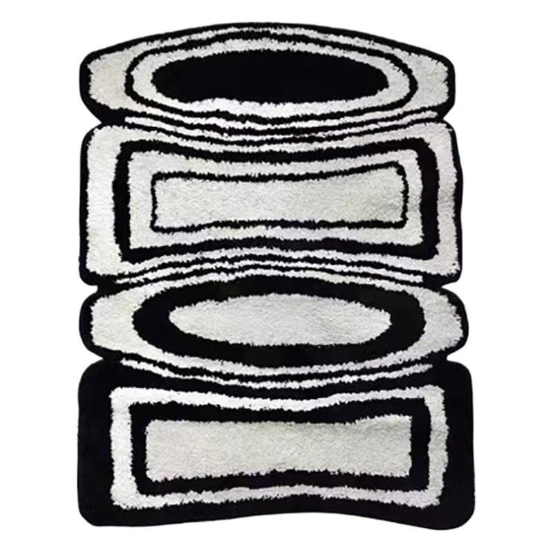 Nordic Special-shaped Flocking Carpet Cartoon Bedroom Dirt-resistant Bedside Floor Mat Toilet Toilet Water Absorbent Non-slip Foot Mat
