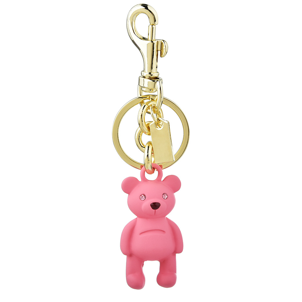 New Bear Love Car Keychain Pendant Creative Three-dimensional Color Hollow Bear Accessories Couple Bag Hanging Ornaments