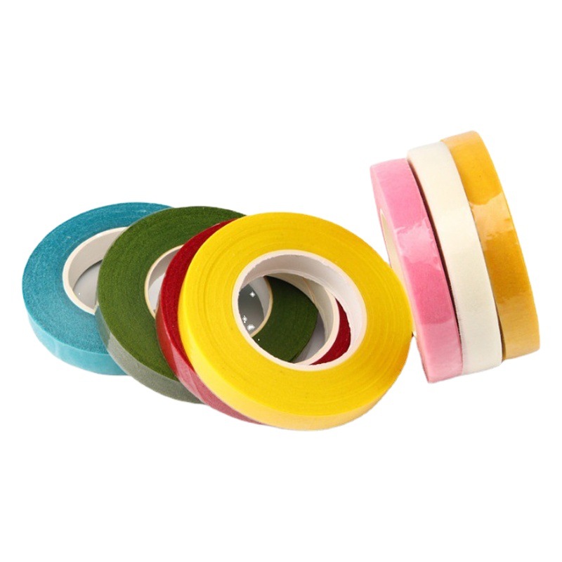 Rainbow Color Pleated Floral Tape Paper Dried Flower Mesh Flower 15 Color Tape Floral Bouquet Tape Wholesale