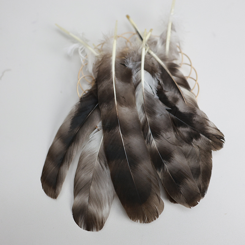 Picture of Wholesale in stock reed flower nest feather blue and white natural pheasant feather DIY decorations feather accessories hat headdress material