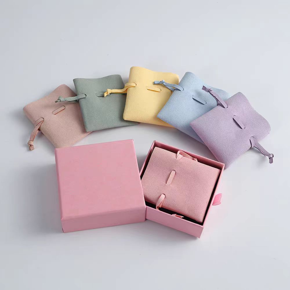 Microfiber Material Bundle Pocket Soft Drawstring Bag Small Jewelry Jewelry Ring Earrings Storage Bag with Logo
