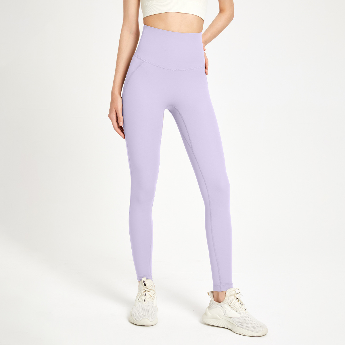 Picture of No-Wearing Underwear Zero Sense One-Piece Yoga Pants Seamless Naked Sense Back Pocket Peach Hip Tight Sports Fitness Pants