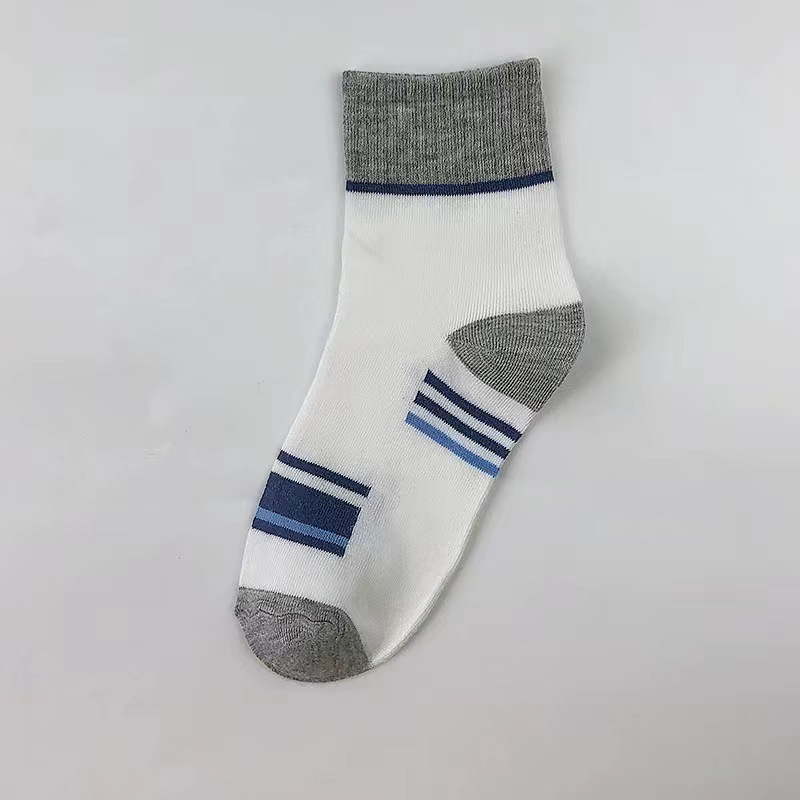 Picture of Socks Men's Mid-tube Socks Spring and Autumn Sports Sweat-absorbent Deodorant Socks Spring and Summer Thin Color-matching Striped Sports Socks