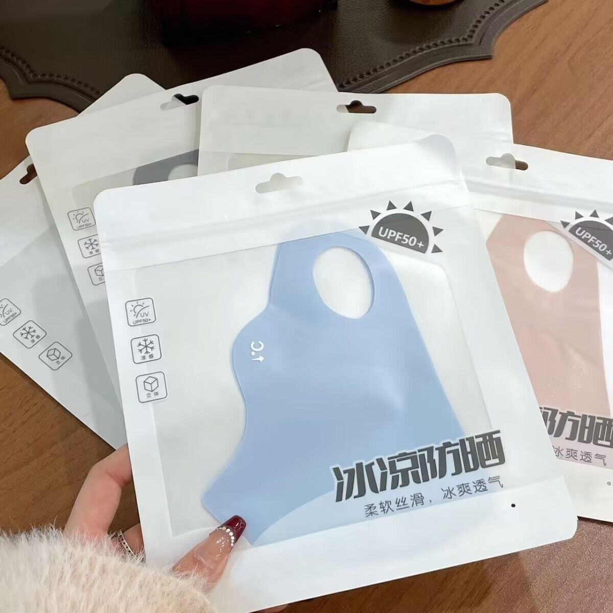 Picture of Summer Sunscreen Mask Women's Thin Breathable High-value Eye Angle Face Mask Anti-ultraviolet Sunshade Ice Silk Mask