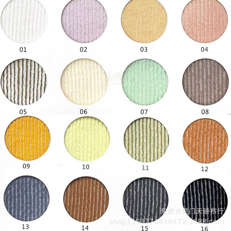 Spot supply of knitted polyester cotton yarn-dyed pit cloth 145 grams of wafer yarn-dyed pit cloth casual clothing materials