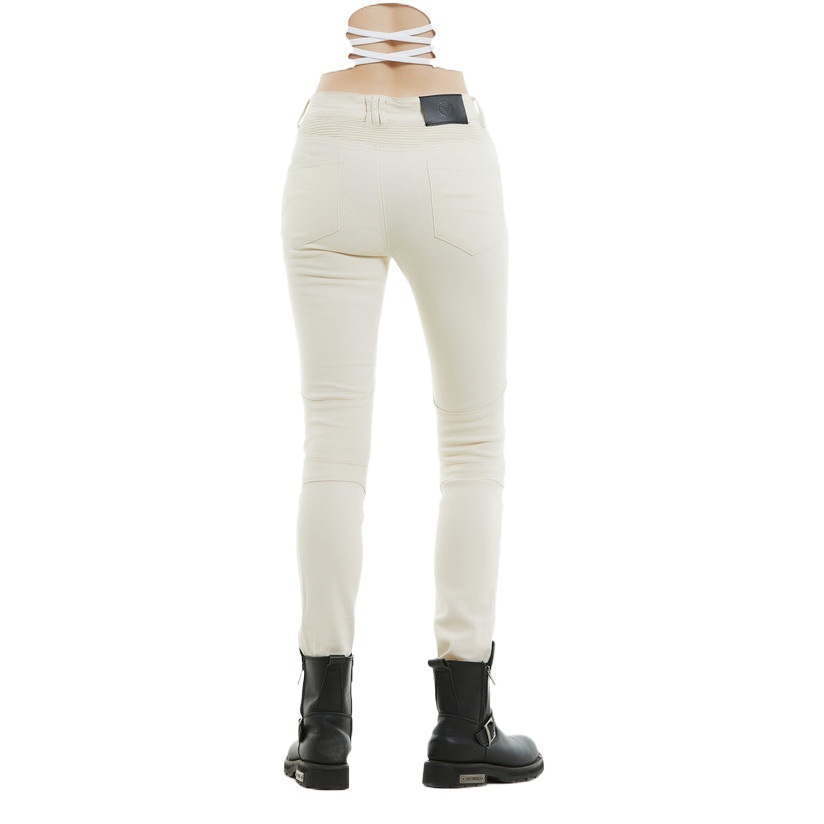 VOLERO motorcycle jeans female knight beige casual riding elastic water-proof car pants silicone protective gear