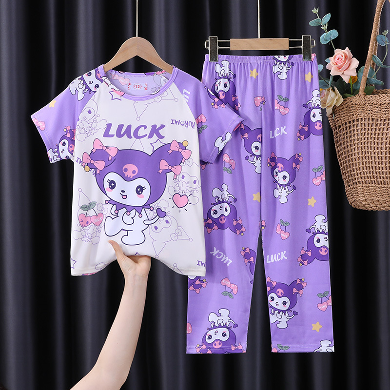 Picture of New Spring and Summer suit Cartoon Short-sleeved Trousers for Boys and Girls Zhongdai Children's Stetzai Pajamas Home Clothes Cross-border Wholesale