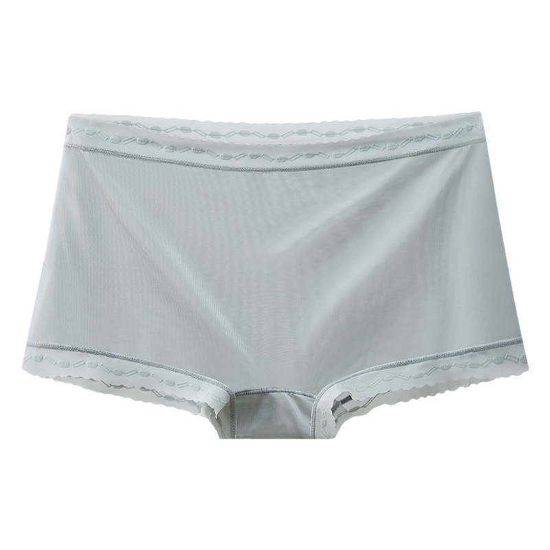 Ser Jian high elastic seamless Ice Silk breathable women's boxer underwear comfortable smooth skin-friendly cotton mid-waist underwear