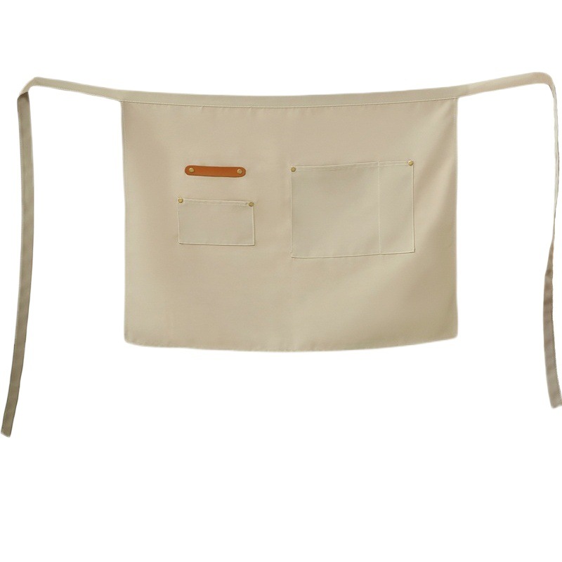 Waitress Apron Canvas Waterproof and Oil-Proof Catering Special Men's Kitchen Work Clothes Waist Logo Hot Pot
