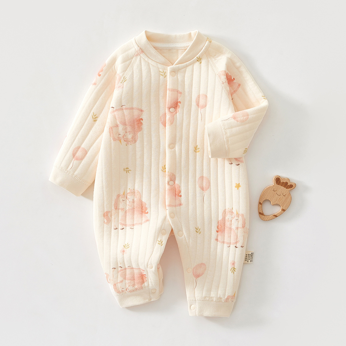 Picture of Baby clothes winter cotton thickened jumpsuit Spring and Autumn Winter newborn male and female baby quilted warm cotton-padded clothes