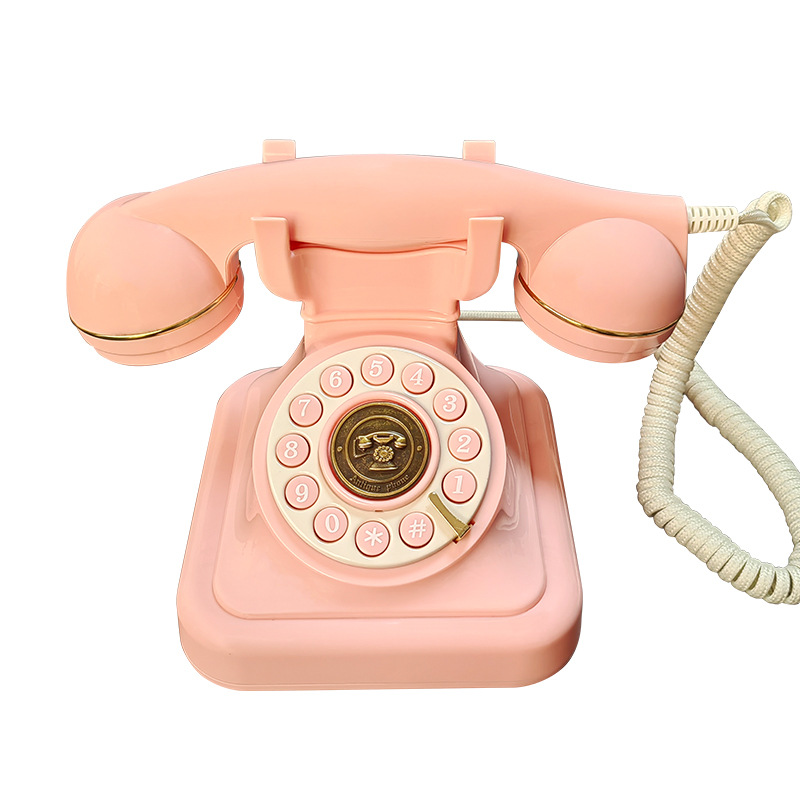 Picture of Cross-border European retro plug-in telephone household fixed wired landline antique decorative office telephone
