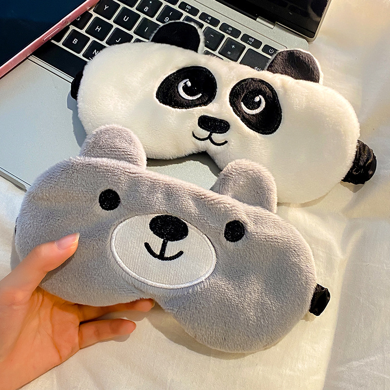 Picture of New Panda ins Eye Mask Autumn and Winter Eye Mask Plush Cute Women's Eye Mask Headwear Sleep Special Eye Mask Wholesale