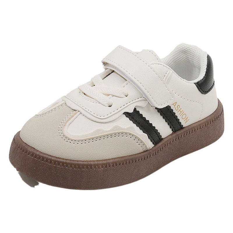 Children's Moral Training Shoes 2025 Spring and Autumn Boys' Sports Shoes Casual Shoes Girls' White Shoes Soft Sole Baby Forrest Gump Shoes