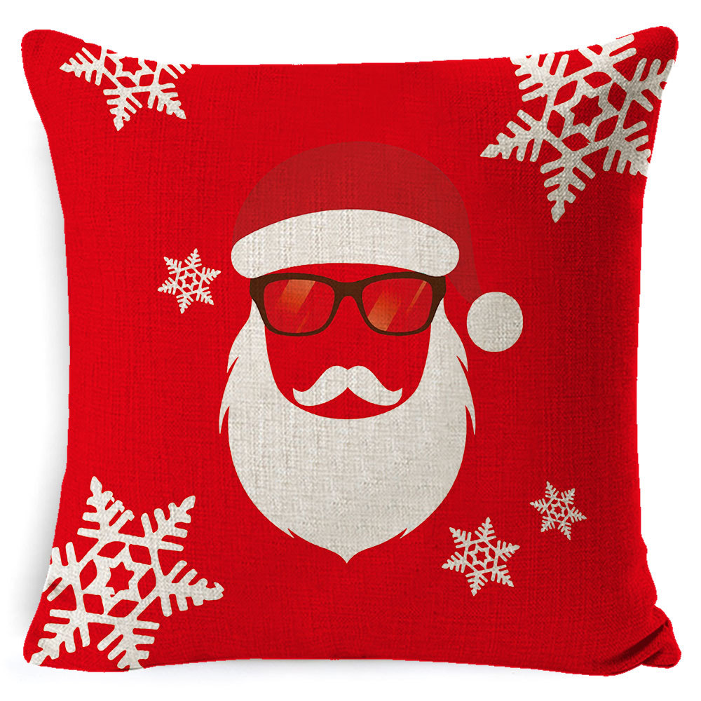 Picture of Christmas Pillow Case Linen Super Soft Peach Leather Printed New Amazon Household Products Cushion Pillow Case Custom