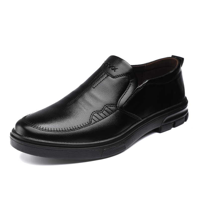 Picture of Cross-Border Leather Shoes Men's New Business Formal Casual Spring and Autumn Breathable Men's British Korean Style Round Toe Groom's Wedding Shoes