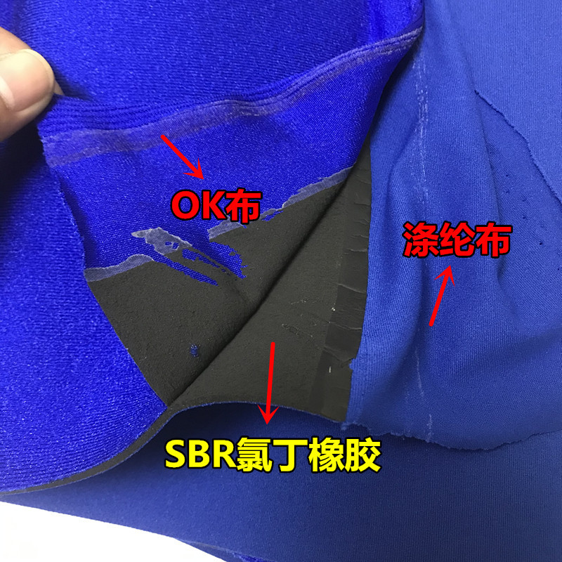 Picture of OK cloth diving material viscose sports protector fabric neoprene composite SBR elastic leg protector hand neck protector fabric