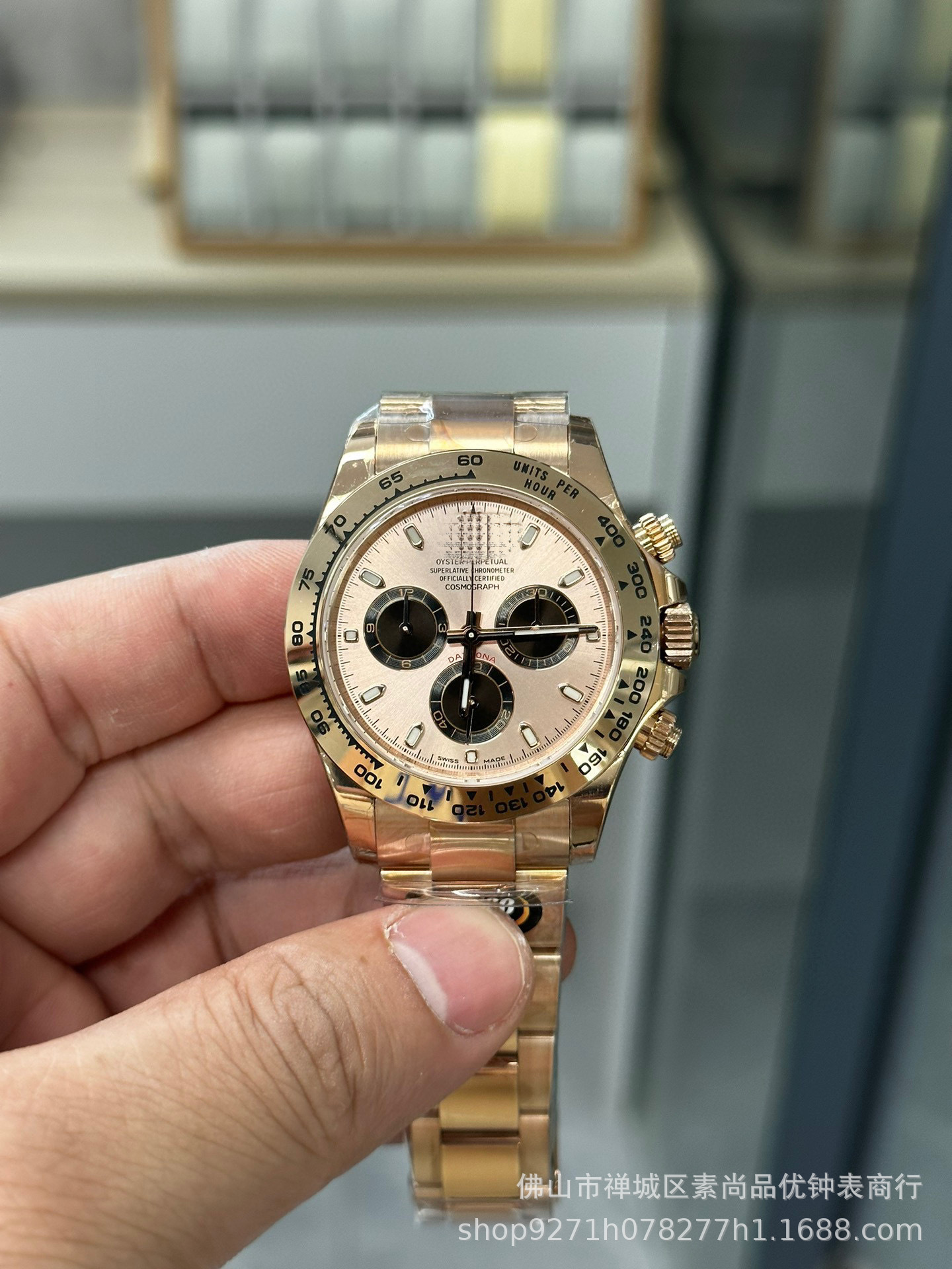 Picture of Cross-border Panda Di 7750 Ditong Cement Grey 12.4 Golden Di Chronograph 4130 Yu Wenle Men's Mechanical Watch