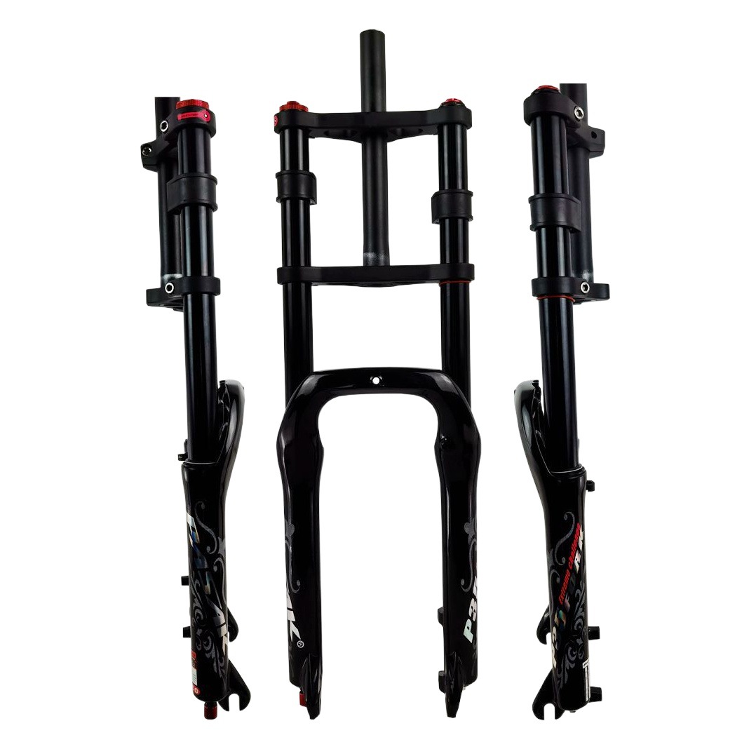 Snow front fork 135mm quick release aluminum alloy damping tortoise rabbit Pneumatic front fork shoulder 20 inch 4.0 inch wide tire