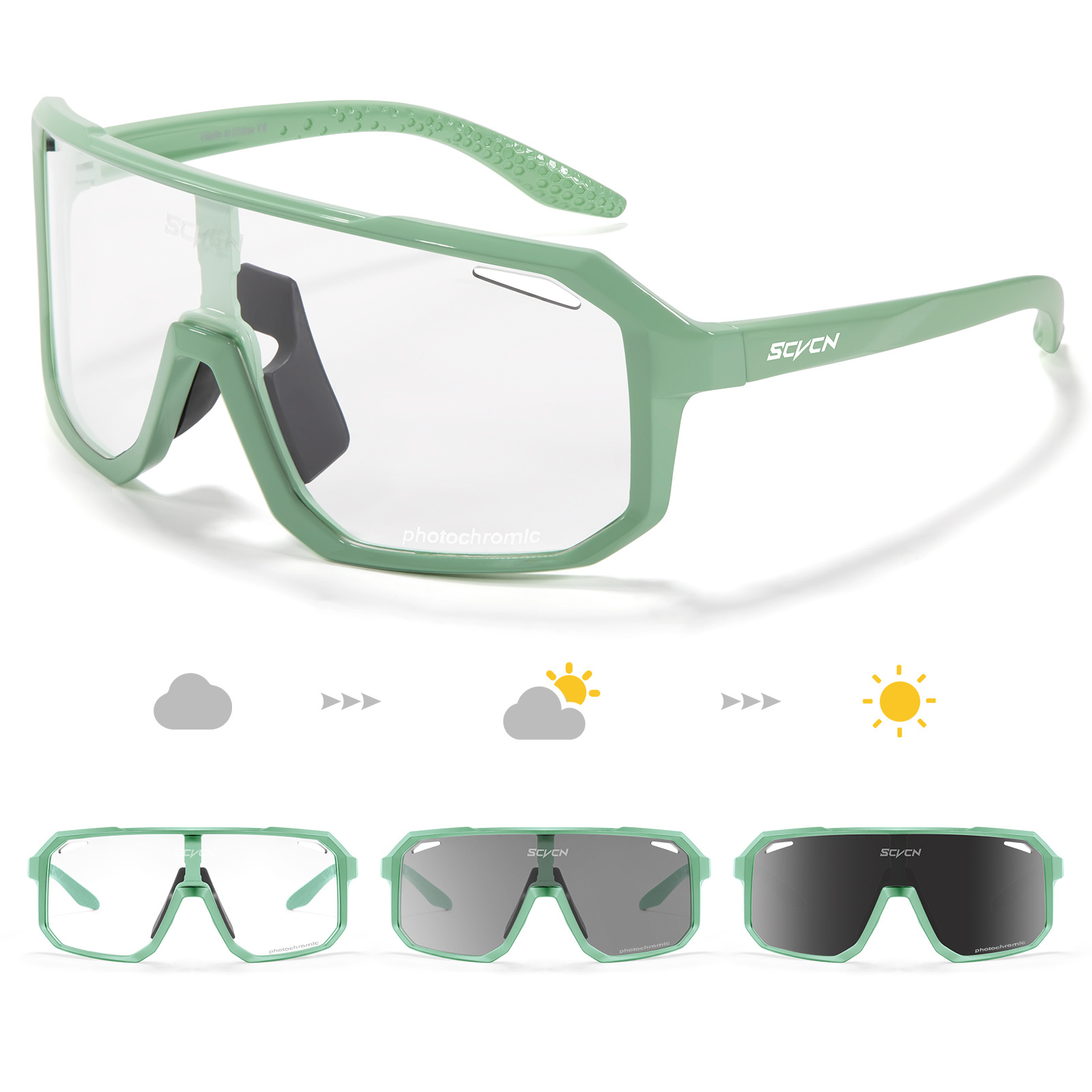 Picture of Cross-border new SCVCN color-changing riding glasses day and night dual-use night vision goggles bicycle manufacturers wholesale