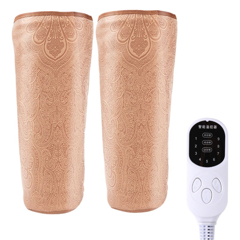 Electric Heating Moxa Velvet Knee Pad Old Cold Leg Joint Moxibustion Fever Knee Pad Bag Household Moxa Electric Hot Compress Knee Pad