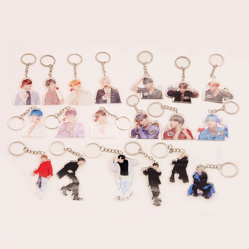 Bts Peripheral Field Cartoon Acrylic Keychain [Double-Sided] 083 Mini Doll