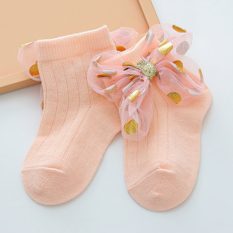 Picture of 23 new baby girl socks Western style girls lace socks lace baby Princess socks bow children dance socks