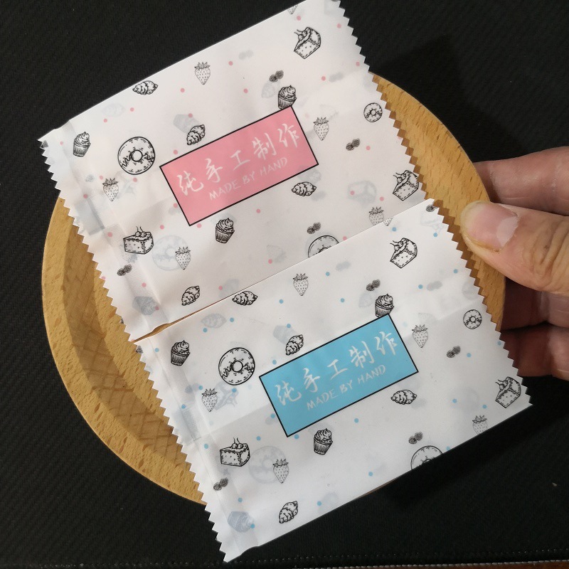Household Snowflake Cookie Nougat Plastic Machine-Sealed Packaging Bags Baking Sealing Bags for Portioning