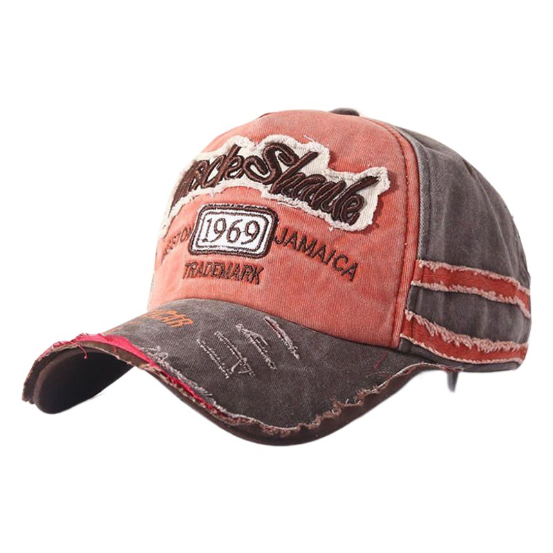 Hat male 1969 embroidery outdoor sports baseball cap female casual sunshade Korean embroidery cap ins tide