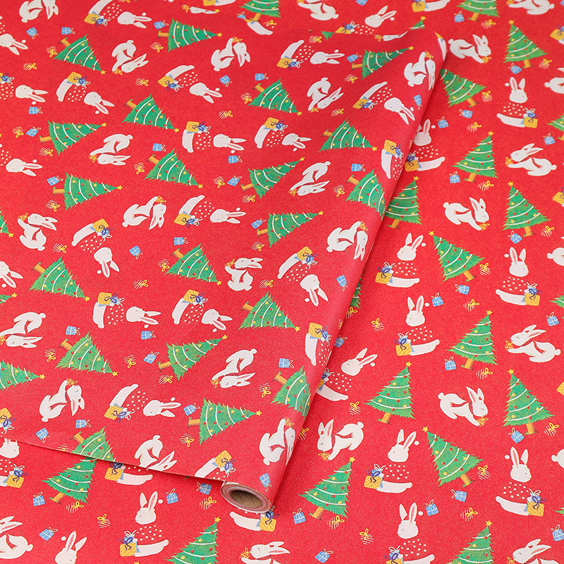 Foreign trade cross-border 10 meters long 5 meters roll Christmas wrapping paper hot roll Christmas gift gift paper wholesale