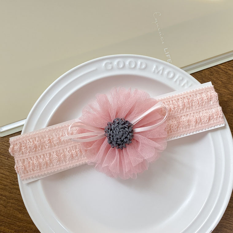 Picture of Korean Style Big Flower Baby Hair Band Female Baby Full Moon Hundred Days Photo Headwear Baby Princess Sweet Hair Accessories