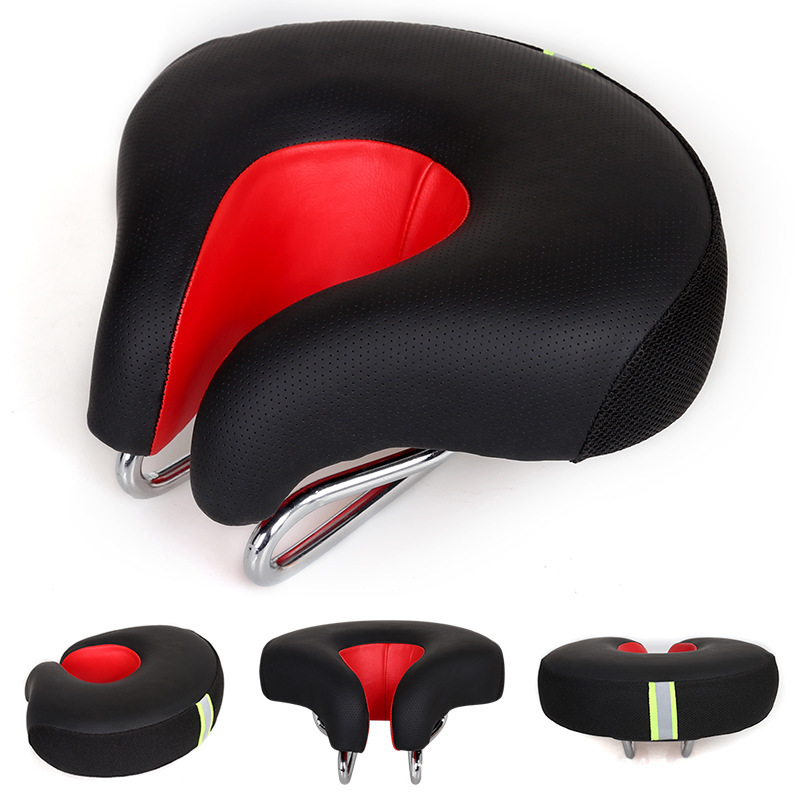 Nose-free Bicycle Saddle Mountain Bike Thickened Super Soft Cushion Nose-free Magic Cushion Shock Absorbing Riding Accessories Wholesale