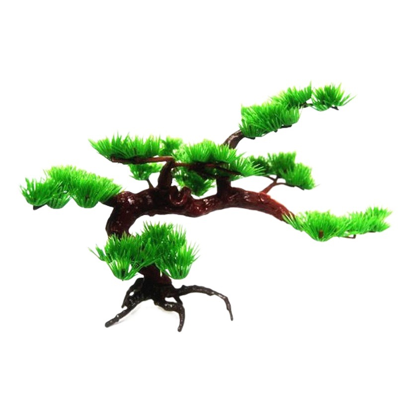 Factory hotel supplies simulation aquatic plants wholesale aquarium rockery bonsai accessories simulation pine foreign trade hot sale