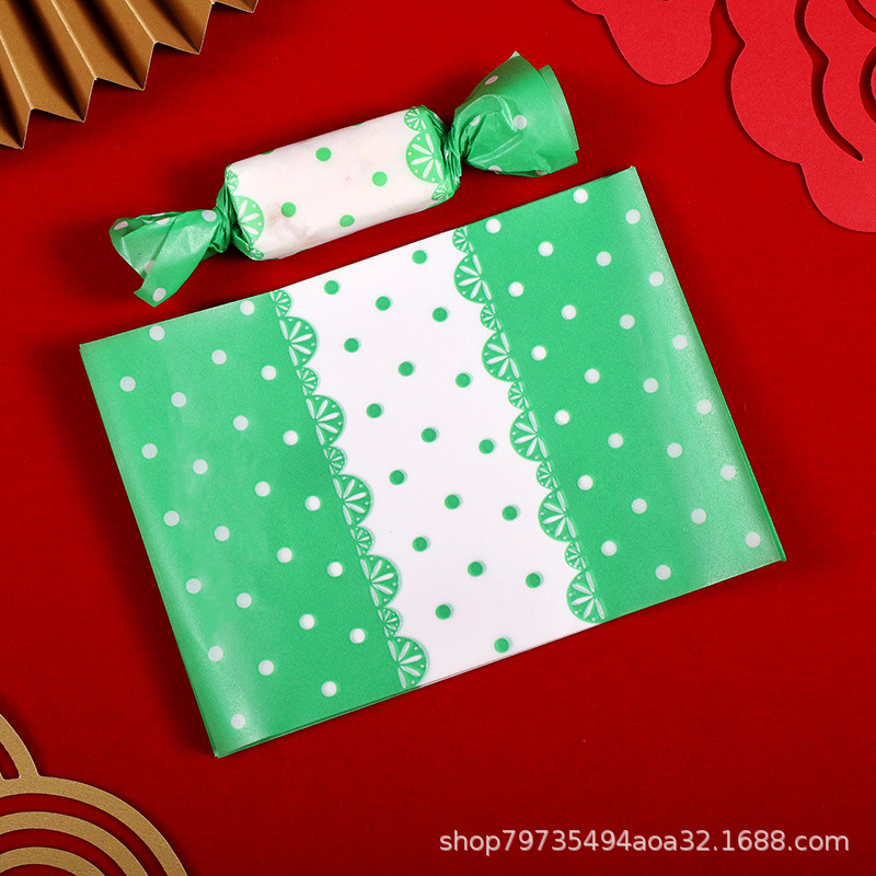 Picture of Nougat Wrapping Paper 100 Baking Handmade Cute Candy Paper Silicone Paper Self-sealing New Year's Sugar Paper Bag