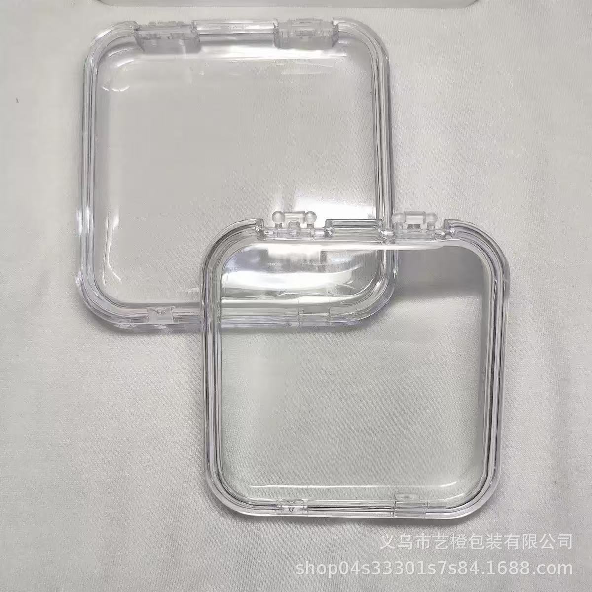 Crystal transparent packaging box jewelry necklace video dustproof acrylic cosmetics portable storage box release