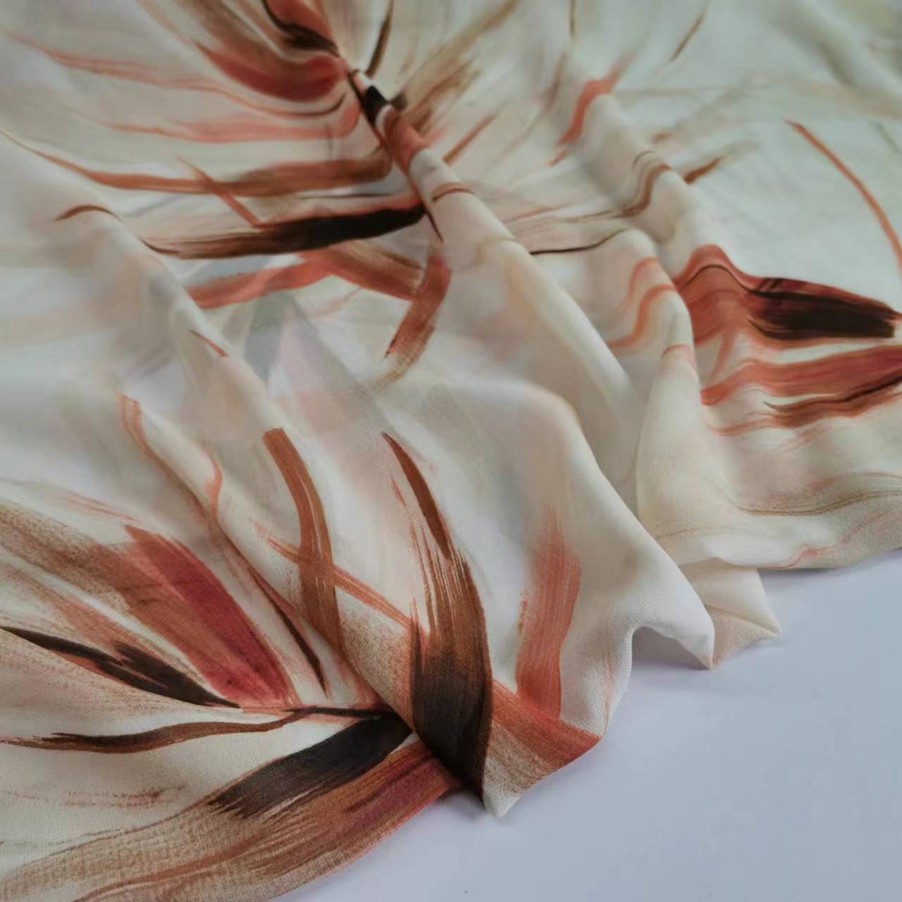 Narrow 12mm Mulberry Silk Georgette Fabric Fashion Skirt 100% Silk Fabric