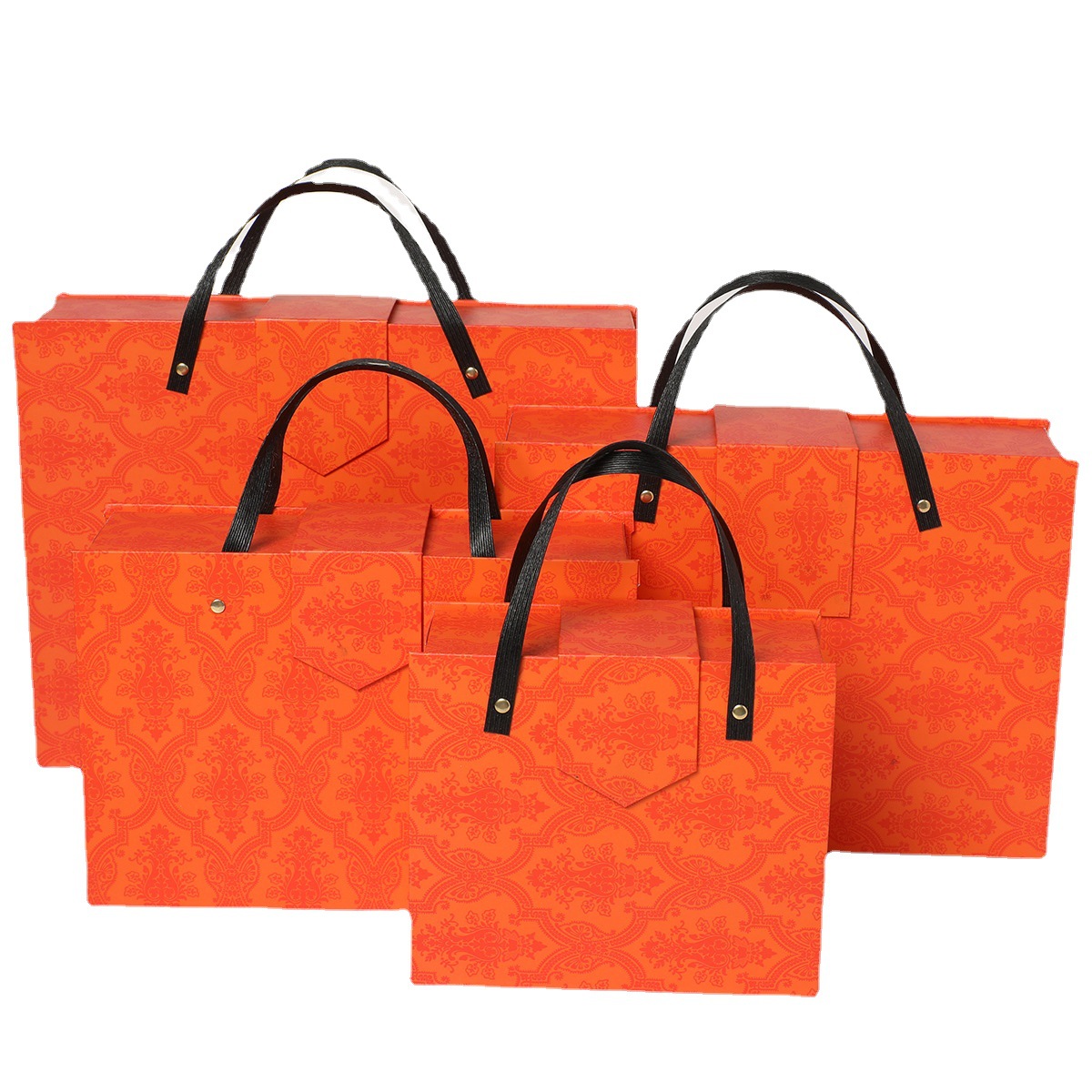 Picture of Dragon Boat Festival Gift Box Custom Empty Box New Year's Suitcase Fruit Packaging Fashion Style Bridesmaid Red Gift Box Wholesale