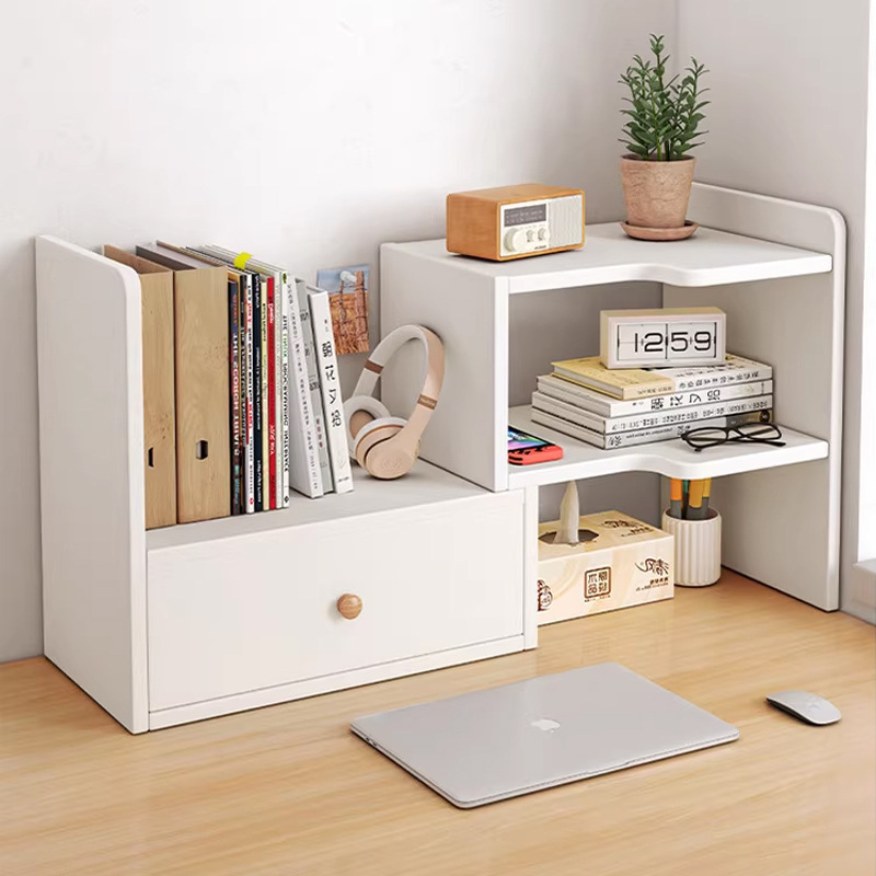 Desktop Bookshelf Desktop Storage Rack Desk Storage Rack Dormitory Desk Multi-Layer Organizing Rack Small Workstation Layered Rack