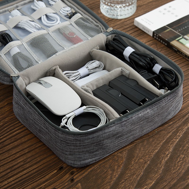 Picture of Cationic Data Cable Storage Bag Digital Accessories Storage Bag Charging Treasure Headset Storage Box Cosmetic Storage Bag