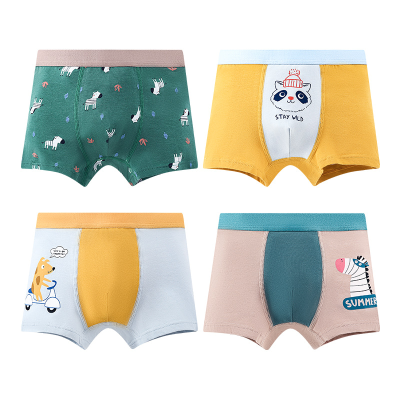 Picture of Boys' Underwear Cotton Boxer Children's Cotton Bacteriostatic Breathable Boys' Baby Children's Cartoon Dinosaur Boxer Shorts