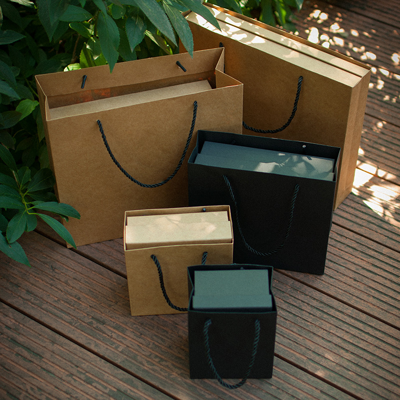 Kraft paper gift box suit birthday vintage gift bag carton gift box packing box Festival lid