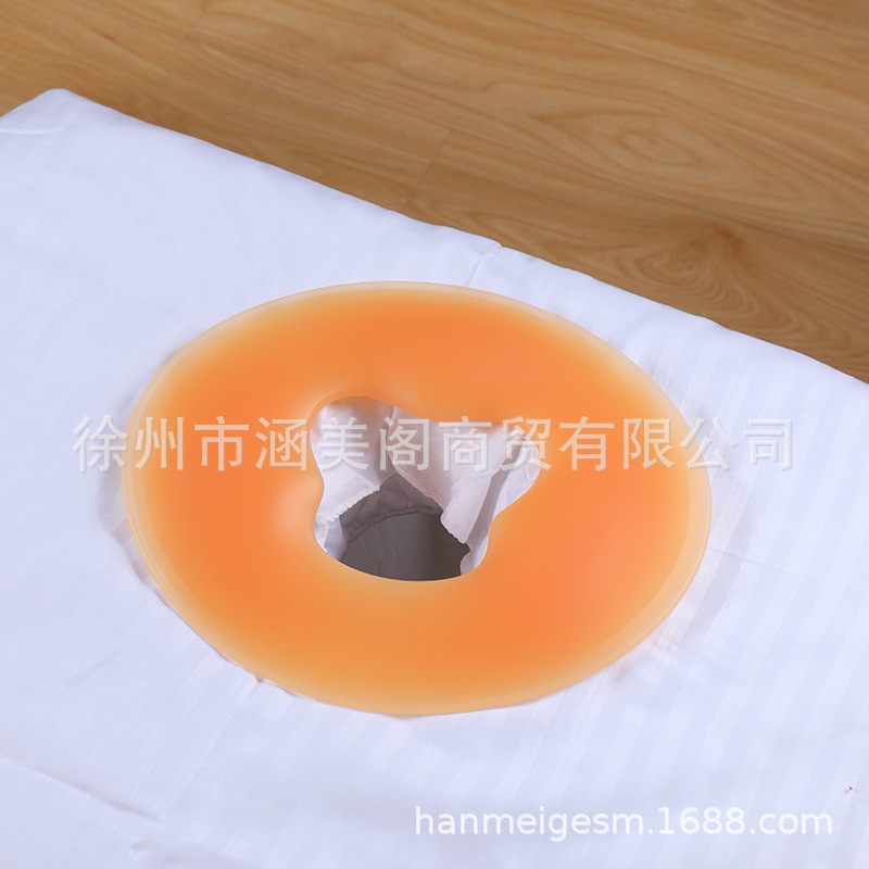 Picture of Factory Wholesale Hard Bottom Round Beauty Salon Face Pillow Washable Waterproof Pillow Soft Pillow for Beauty Bed SPA Pillow