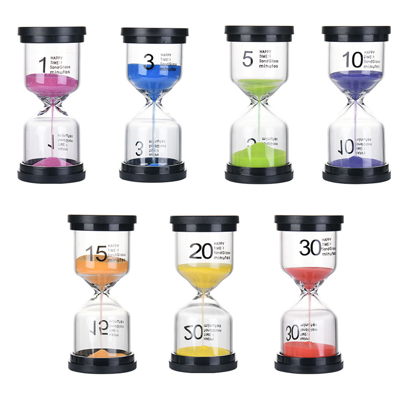 Picture of Black Hourglass Wholesale 30-minute Timer Creative Gift Sleeping Funnel Toy Ornaments Decorative Hourglass