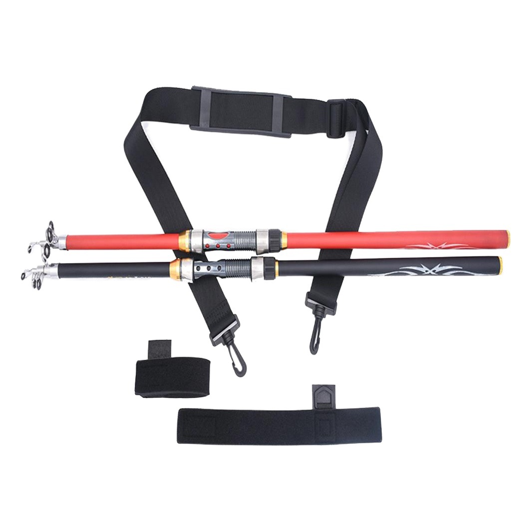Directly Supplied Lure Rod Straps Non-Slip Fishing Rod Shoulder Straps Fishing Rod Velcro Straps Portable Multi-Functional Fishing Rod Straps