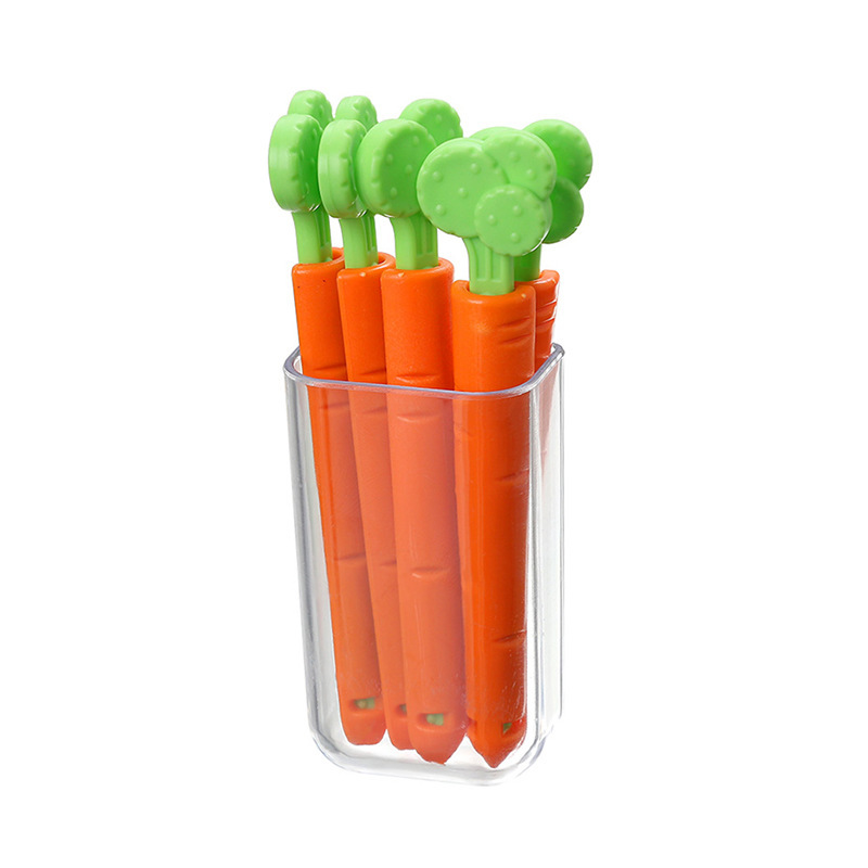Picture of 5 pieces of food snack bag sealing clip Creative carrot sealing clip bag magnet storage box refrigerator stickers