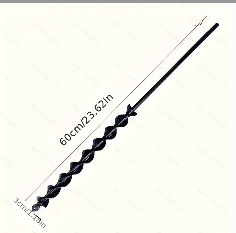 Picture of Factory Garden Garden Soil Loosening Lilac Flower Twist Drill Digging Planting Tool Alloy Ground Drill Spiral Drill Bit Accessories