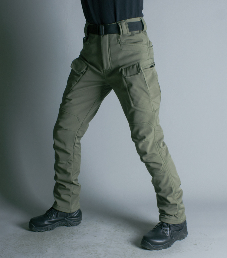 Picture of Archon IX7 Shell Casual Pants Men's Tooling Fleece Soft Shell Crane Pants Pants Outdoor Pants fleece-lined Warm and Waterproof