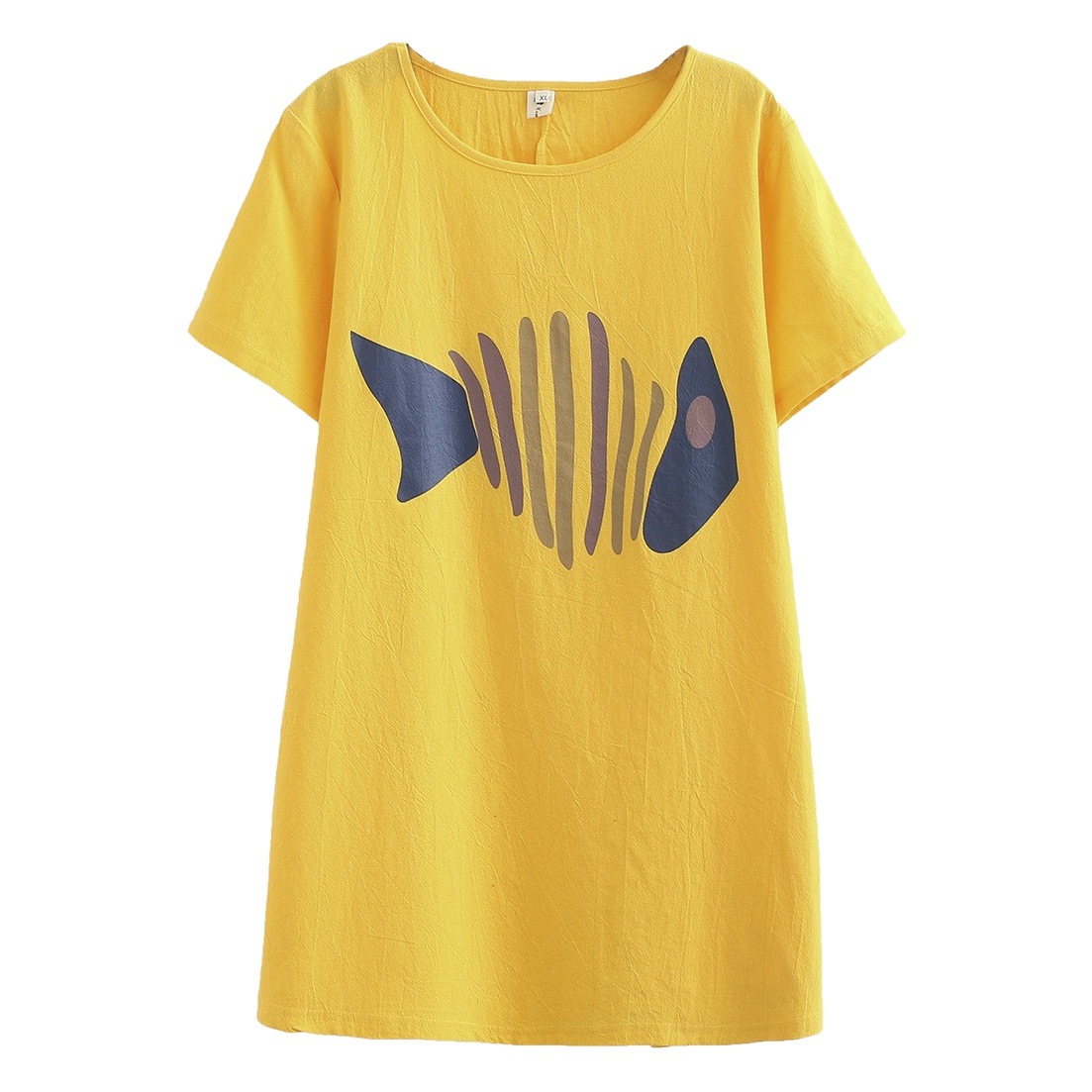 Maternity Spring New T-Shirt Mid-Length Fashion Korean Style Loose Short-Sleeve Top Base Shirt Summer Dress Trendy