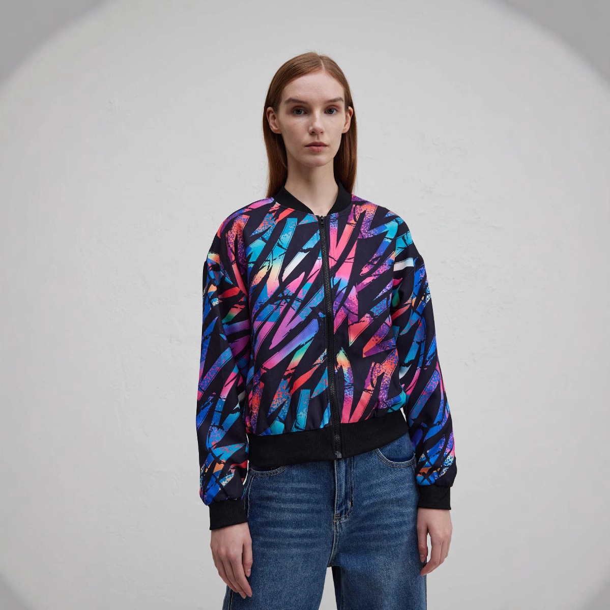 Cross-border Amazon AliExpress New Autumn and Winter Fashion Jacket European and American Women's Printed Casual Women's Casual Jacket