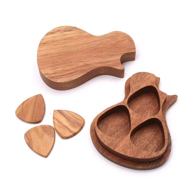 Creative Pick Storage Box Guitar Pick Box Wooden Guitar Pick Set Ready for Direct Supply Guitar Pick Set